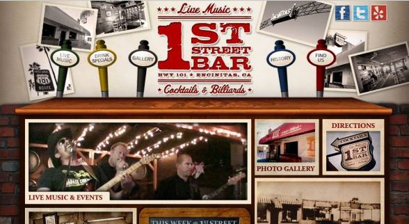 1st Street Bar  Nightlife Web Design