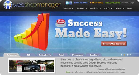 Website Application Web Shop Manager